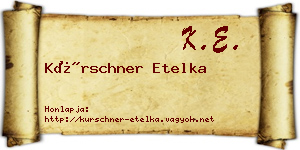 Kürschner Etelka névjegykártya